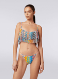 Printed bikini w/ fringed top