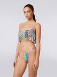 Printed bikini w/ fringed top