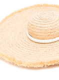 logo-appliqué raffia sun hat