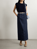 Denim maxi skirt