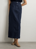 Denim maxi skirt