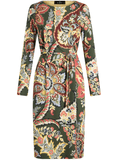 abstract green pattern dress