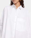 White cotton poplin shirt