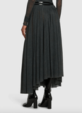 Stretch tulle long skirt