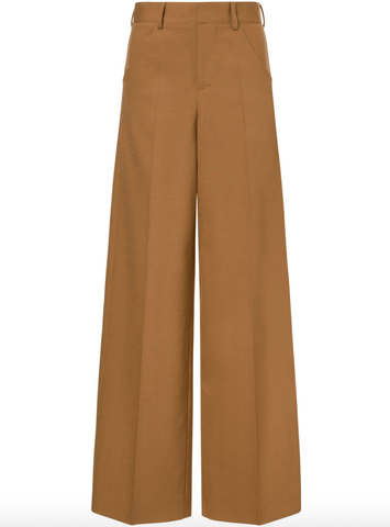 high-waisted wide-leg trousers