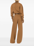 high-waisted wide-leg trousers