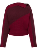 colour-block asymmetric jumper