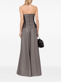 pleated mid-rise palazzo trousers