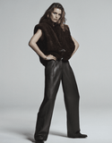 Dark brown leather pants