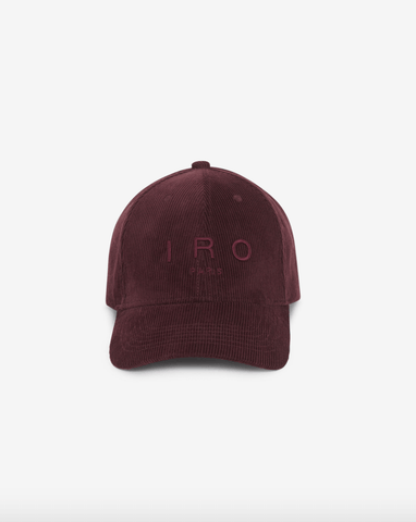 Greb Corduroy logo cap in burgundy