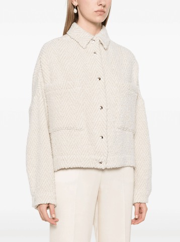 Sezra jacket in white/beige