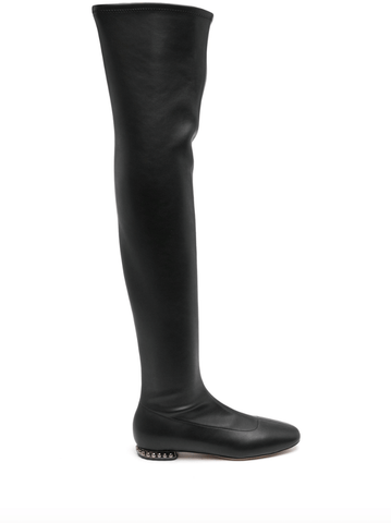 Galaxy leather boots in black