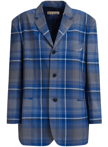 Blue checked blazer