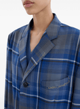 Blue checked blazer