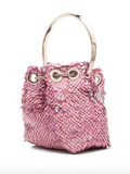 Pink micro Bon Bon bucket bag