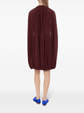 Burgundy cape minidress