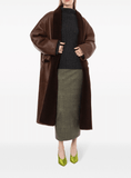 reversible long coat in brown