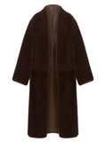 reversible long coat in brown