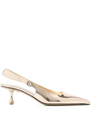 Amel 50 metallic gold slingback pumps