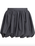 puffball mini skirt in grey