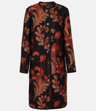 Floral printed coat