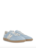 Blue suede sneakers