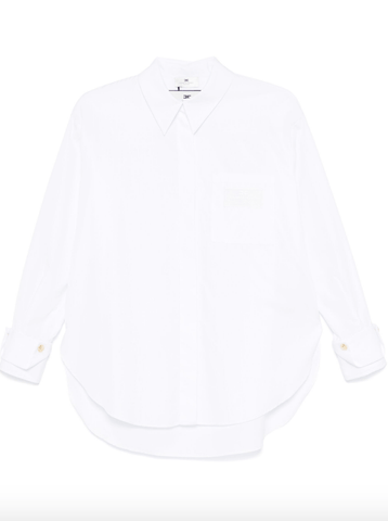 logo-embroidered poplin shirt