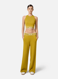 Yellow trousers w/ contrasting bands