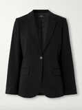 crepe blazer in black