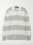 Striped cotton-blend shirt