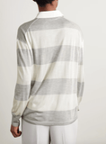 Striped cotton-blend shirt