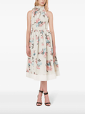 floral-print halterneck dress