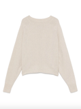 logo-embellished sweater in beige