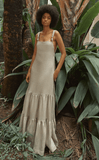 Cartao Postal Linen Maxi Dress