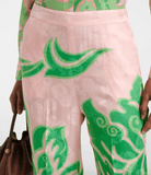 Printed straight pants