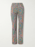 Printed straight-leg jeans