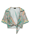 paisley-print beach cover up