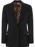 single-breasted cady-texture blazer