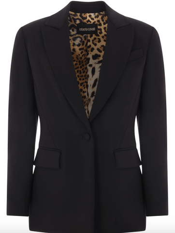 single-breasted cady-texture blazer