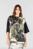 T-Shirt With Mirror Snake Monogram And Jungle Print