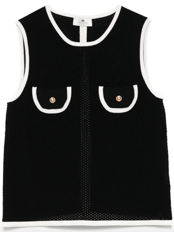 open-knit tank top