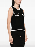 open-knit tank top