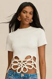 Eres knit top in white