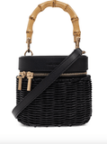 bamboo-handle woven bag