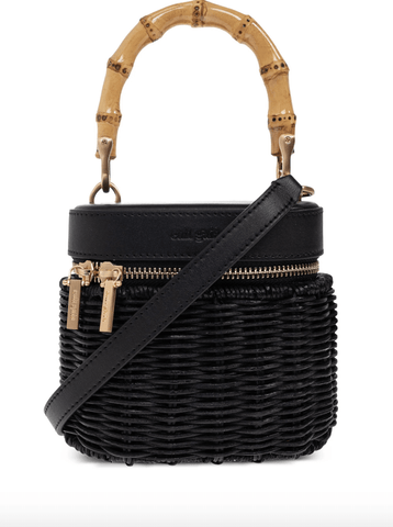 bamboo-handle woven bag