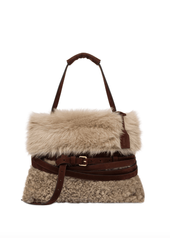 Tie Me tote fur bag