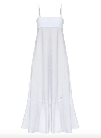 White maxi dress