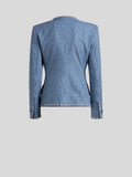 tweed jacket in blue