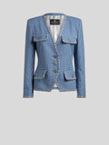 tweed jacket in blue