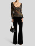 Cotton velvet trousers